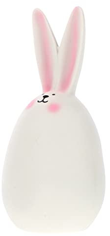 WINOMO eramikhasen-Figur aus Porzellan, Mini-Osterhase, Hasen Dekofiguren Porzellan für Schreibtisch, Zuhause, Büro, Feengarten, Osterdekoration, 15.5x7.5x7.5cm
