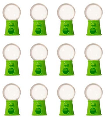 Toddmomy 12 Piezas para Niños Máquina Dispensadora de Juguetes Mini Máquina Dispensadora de Gominolas Goma de Mascar Mini Dispensador de Dulces para Fiestas de Pascua Verde