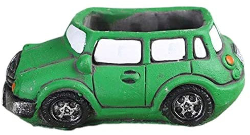 HUAPING Hula Mini Blumentopf Zement Autoform, Cartoon-Auto Retro Pflanzentopf Gartentöpfe Kreativ mit Ablauflöchern, für Sukkulenten, Kakteen, Kräuter, für Zuhause, Garten, Geschenk, Büro (G)