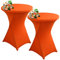 Strech Husse Für Stehtische Ø 60/80cm – Strechüberzug Tischhusse Für Bistrotische – Cocktail Tischdecken Stehtischhusse Für Hochzeit,Geburtstag,Taufe Etc (2Pcs-80cm,Orange)