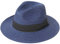 DRESHOW Femme Homme Chapeau de Paille Panama Chapeau Été Large Bord Chapeau de Soleil Anti-UV pour Plage Voyage Fedora Chapeau de Soleil, Taille Unique, Panama Navy