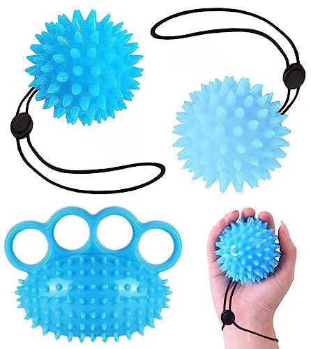 Suuwwn Handtrainer Fingertrainer,3 Pcs Stressball Erwachsene Griffkraft Trainer Antistressball Grip Trainer Massageball Hand Kräftigung von Hand Training Finger Training,Lindert Stress