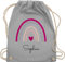 Turnbeutel Rucksack - Regenbogen Regenbögen - Unisize - Hellgrau - beutel kindergarten schule sportbeutel rainbow sophia turnsack name schulbeutel personalisierte herz beuteltasche mädchen