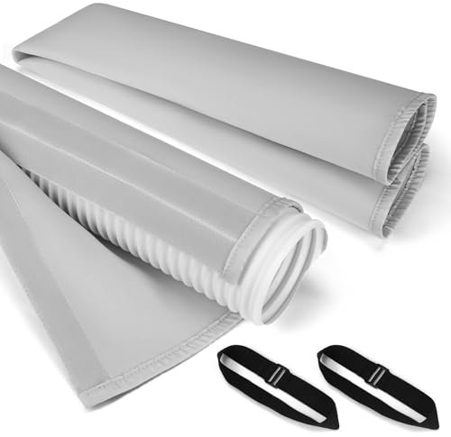 60-Inch Gray Insulated Air Conditioner Hose Cover Wrap for Portable AC Units, Fits 5-Inch to 5.9-Inch Diameter Exhaust Hoses