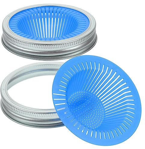 OKUMEYR 2 Stück Wiederverwendbare Keimdeckel Tragbare Keimkappen Haushaltsfilternetze