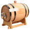 Oak Aging Barrel with Stand, Bung and Spigot,Wooden Whiskey Barrels,3L Wine Barrel Decanter with Tap Decorations for Spirits, Liquors, Beer Display and Storage