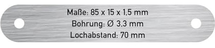WIENS3D Klingelschild Edelstahl mit Gravur | Namensschild - Türschild - Gartenschild personalisiert für Briefkasten | Büroschild - Grabschild - Bankschild - Stallbox - Hundehütte | (85x15x1,5 mm)