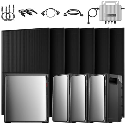 Powerness® All in One 3000W Balkonkraftwerk mit Speicher 9600Wh, ECOFLOW STREAM Ultra X mit 3×AC Pro und 800W Wechselrichter, Zubehör Komplettset, 6× 500W Bifaziale Solarmodule, Plug & Play (0% MwSt)