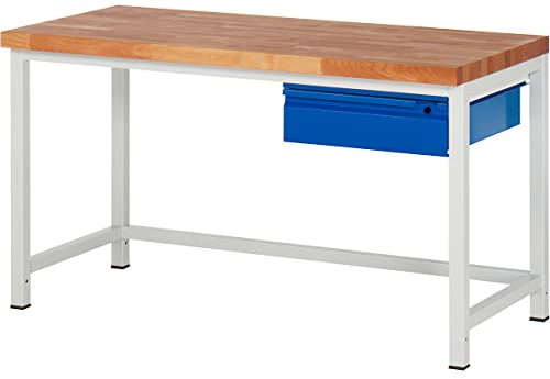 Rau A3-8001I1-15S Serie Basic-8 (Aktion) Werkbank, Lichtgrau/Enzianblau