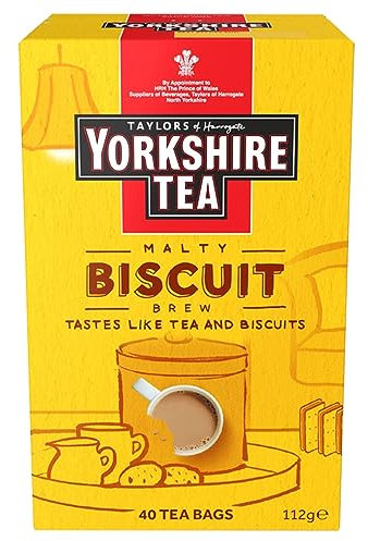 Yorkshire Tea Biscuit Brew Tea Bags, 40 each
