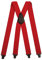 Olata Heavy Duty Hosenträger X-Form mit überkreuzten Trägern/Flughafenfreundliche Herren Hosenträger mit Plastik-Clips – 4cm. Rot