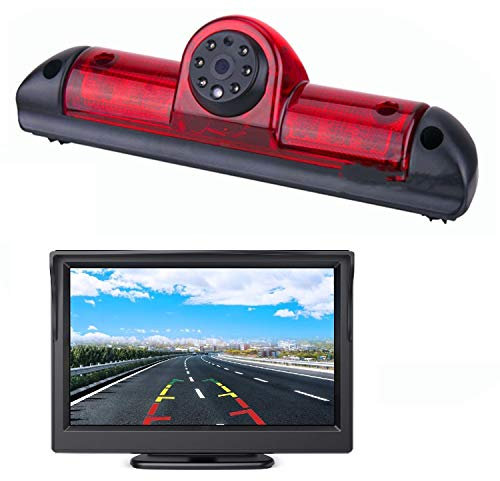 Misayaee Auto Dritte Dach Top Mount Bremsleuchte Kamera (E9) Bremslicht Rückfahrkamera für Jumper III DUCATO X250 Boxer III +4.3 Zoll DVD Monitor TFT Bildschirm LKW KFZ LCD Display