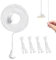 Ainkou 4pcs White Light Pull Cords Nylon Replacement Pull Cords String with Connector for Ceiling Switches, Bathroom Light, Switch Replacement Wire (61 Inch)