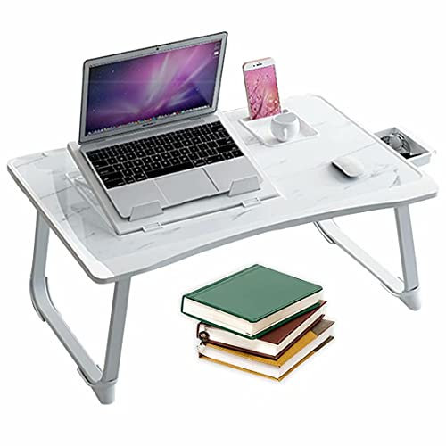 HGTRH Betttablett Mit Leseklappe, Betttablett Notebook, Tragbares Notebook Faltbarer Schoßschreibtisch Laptoptisch Mit Schublade Betttisch Beistelltisch Laptoptisch Fürs Bett Klein