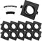 Bojim Einbaustrahler GU10 Schwarz Eckig Set, 10x Schwenkbare Einbaurahmen Lochdurchmesser 68-80mm, IP20 Einbauleuchten Rahmen, Deckeneinbaurahmen Mit GU10 Fassung für 50mm Led Leuchtmittel, Halogen