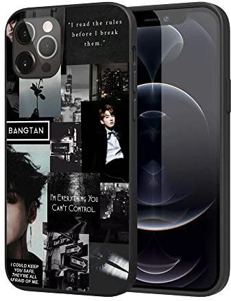 iPhone 12 Hülle iPhone 12 Pro Hülle, Cooles, einzigartiges Design, weiches TPU, stoßfest, Schutzhülle für Herren/Damen/Mädchen/Junge (Fashion-BTS-15)