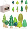Youuys 8 Stück Holz Baum Spielzeug Set Holz Wald Bäume Montessori Spielzeug ab 1 Jahr Kreative Kinder Kunst DIY Kunsthandwerk Weihnachtsdekoration Wohnzimmer Garten Deko