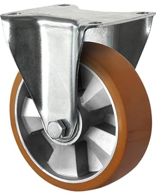 Schwerlast Polyurethan Bockrolle 160 mm auf Aluminiumfelge