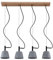 Lucande Beton Pendelleuchte Otavis (Modern) aus, Holz (4 flammig E14) - Design-Hängeleuchte Esstischlampe Hängelampe Hängeleuchte Wohnzimmerleuchte
