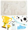 Sport Fondant Silikonform Fussball Backform Pokal Trikot Cupcake Topper Tortendeko