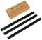 TreeBox Teigstäbe aus Silikon für Nudelholz & Teigroller -3er Set mit abstand 2mm, 4mm & 6mm - Teighölzer, Antirutsch- und Antihaftwirkun -Schwarz