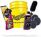 Auto Felgenpflege & Reifenpflege Set | Meguiar's: Grit Guard Eimer 5GAL - Felgenreiniger - Reifenglanz - Felgenbürste - Trockentuch | optimale Reinigung für Alufelgen - Glanz für Reifen
