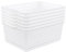Kiddream Large Storage Baskets, Plastic White Baskets Set of 6