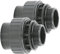HAF® 2X PVC Fittings Verschraubung O-Ring mit 50mm Klebemuffe x 1 1/2 Außengewinde | Adapter aus PVC-U für Poolverrohrungen & sämtliche Rohrleitungen | Qualität: Made in Europe - Menge: 2 Stück