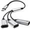 TiMOVO USB C Splitter Kabel, USB C Stecker auf 3 USBC Buchsen Adapter mit Schnellladung Datenübertragung, 3-in-1 OTG Typ C Kabel für iPhone 15/16/Pro/Pro Max/Plus iPad Pro/Air Mac Samsung