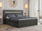 MKS MEBLE Boxspringbett 180x200 mit Led Grau Kunstleder, Bett 180x200 mit LED Kopfteil, Multipocket Matratze H3, Doppelbett mit Bettkasten Stauraumbett - Gold-6 - Dunkelgrau Kunstleder