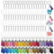 SAROAD Lot de 350 porte-clés vierges en acrylique transparent pour vinyle avec vierges, pompons, anneaux ouverts, porte-clés pour bricolage