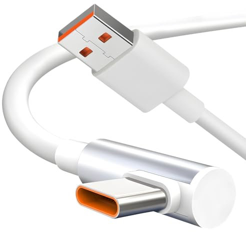 EuAcesry Cable Xiaomi 120W 2M, Cable USB C Carga Rapida 6A 90 Grados para Xiaomi Redmi Note 13 12 Pro 12S 11 11S, Cable Cargador Turbo Tipo C para Xiaomi 14 13 11 Lite 5G Pad 6 5 POCO F6 X6 X5 X4