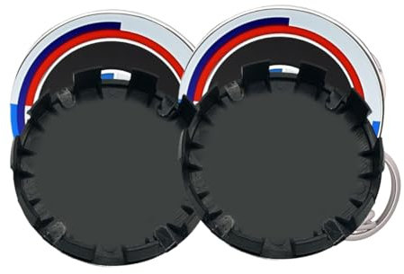 68 Mm Cache Moyeu et Auto Porte - clés, Couverture Centrale De Roue De Voiture, Cache Moyeu Capuchons de Centre Enjoliveurs de Centre De Roue Universel, Modèle Anniversaire (5 Pièces)