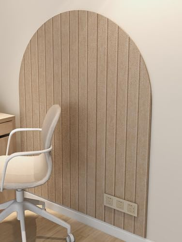 Gebogene Filz-Pinnwand, Faltbare Display-Tafel, Filz-Pinnwand Wandfliesen zum Einkleben von Notizen, Fotos, Zeitplänen, Büro, Zuhause, Wanddekoration (Dunkles Kamel, 40x60cm)