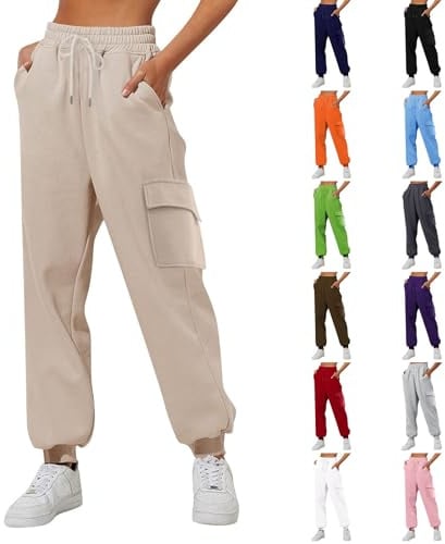 Pantalon De Travail Cargo Femme Stretch Grande Taille, Pantalon Taille | Femme Cargo, Slacks Taille Haute Trousers Cordon De Serrage Loungewear Avec Plusieurs Poches Jambe Resserré Slacks