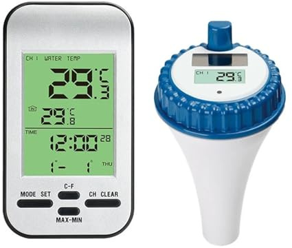Smart Wireless Digital Pool Thermometer Innentemperatur Feuchtigkeitsmonitor Wasserdichter LCD-Display Temperatursensor