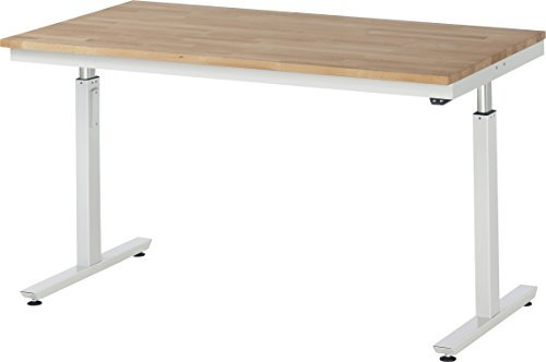 Rau 08 Wt-150-080-B Werktisch Serie Adlatus 300 (Elektrisch Höhenverstellbar), Lichtgrau