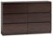 WHATSIZE ENTERPRISE – Moderna – Large Chest of Drawers – Contemporary 6 Drawer Tall Dresser & Bedside Drawers - Office, Lounge & Bedroom Furniture Storage Cabinet, Wenge