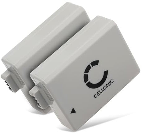 CELLONIC, Battery for Camera compatible with Canon EOS 1000D, 500D, 450D, LP-E5, Rebel XS (7.4V, 1020mAh) 2 Pieces