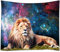 YISUMEI 150x230 cm Tapisserie Wandteppich Wandbehang Tabelle Vorhang Wand Decor Tisch Couch Bezug Picknick Decke Beach Überwurf Löwe Tiere Galaxy Grün