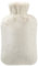 Homealexa Bouillotte Eau Chaude 2 Litres avec Caoutchouc Naturel et Housse Fausse Fourrure, Bouillotte avec Couverture, Chaud pour famille, Idéal pour Femme Fille Enfants Beige