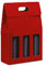 Lucgel Srl 20 unidades caja estuche porta 3 botellas de aceite de vino, 750 ml, de cartón ondulado rojo, 270 x 90 x 390 mm