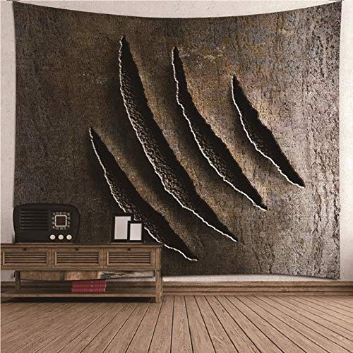 Beydodo Tapisserie Wandbehang Wandteppich Vintage 150x130CM Wandteppich Psychedelic Vintage Thema Verkratzte Wandverkleidung