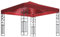 vidaXL Pavillon mit LED Lichterketten Solarenergie Gartenzelt Partyzelt Festzelt Gartenpavillon Bierzelt Garten Zelt Outdoor Terrasse 3x3m Weinrot