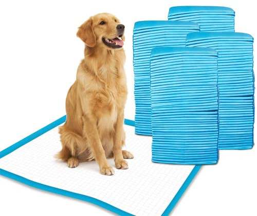 HSD Pack of 100 Puppy Pads 60 x 60 Large Size Dog Training Pee Mats Dry Paws, Highly Absorbent, Disposable and Leakproof