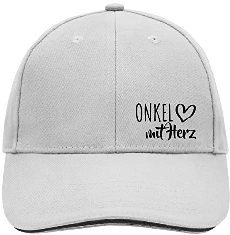 Huuraa Baseball Cap Onkel mit Herz Geschenk Dark Grey/White Onkel Geschenkidee