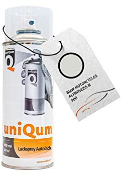 uniQum Autolack Spraydose für BMW MOTORCYCLES ALPINWEISS III 300 Autolack Reparatur 400 ml