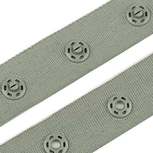 3m Druckknopfband 18mm Druckknopf Band Bodyverschluss Miederband Farbwahl, Größe:Breite 18 mm | Abstand 25 mm, Farbe:khaki