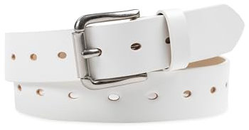 Tommy Hilfiger Damen Voll verstellbare Rollschnalle Gürtel, Weiss/opulenter Garten, M