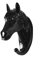 osiuujkw Tierkopf Wandaufhänger Haken Dekoration Kleiderhalter Ornament Geschenk für Zuhause Wohnzimmer Schlafzimmer Büro Korridor, Schwarz, Pferdekopf